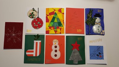 Weihnachtskarten der Schule (20.12.2022)